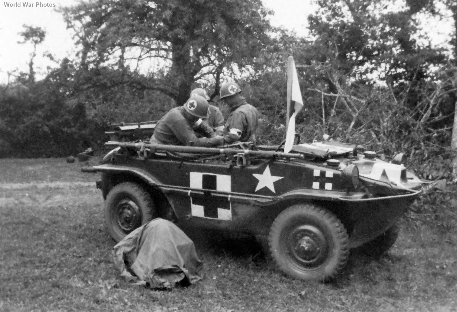 Captured Schwimmwagen of the 704th Tank Destroyer Battalion