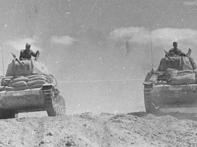 Sandbagged M14/41 Tunisia 2