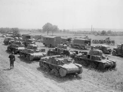 34th ID captures Italian tanks, staff cars and trucks Ivrea