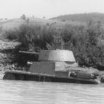 M15/42 tank fording the river 1943