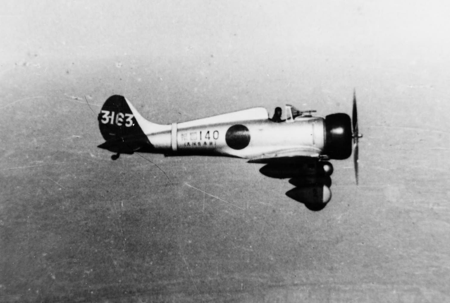 A5M #140 of the 12 Kokutai in flight