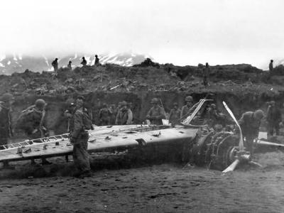 A6M2-N Rufe wreck on Attu Island Aleutians 1943