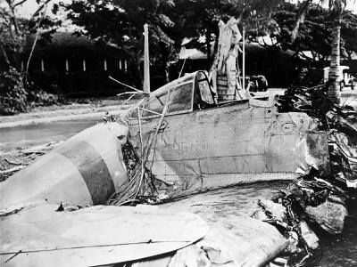 A6M2 Zero AI-154 flown by Takeshi Hirano and crashed at Fort Kamehameha Pearl Harbor