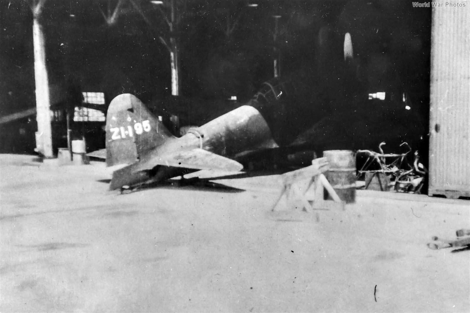 A6M5 found in a hangar at Aslito Field Saipan in June 44