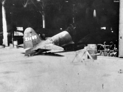 A6M5 found in a hangar at Aslito Field Saipan in June 44