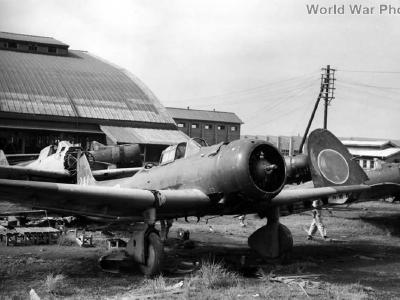 D3A2 Val boneyard at Atsugi Air Base 1945