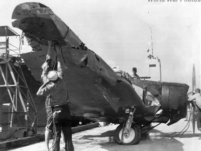 Wreckage of Japanese D3A AII-251 from Carrier Kaga at Pearl Harbor