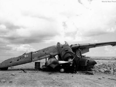 Wreckof E13A Jake on Saipan July 1944