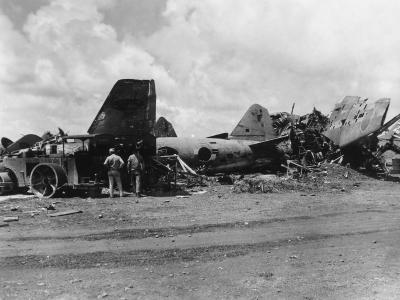 G4M Betty wreck at Aslito airfield Saipan, July 1944