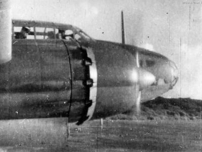 G4M model 11 warming up for a mission somewhere in the Pacific