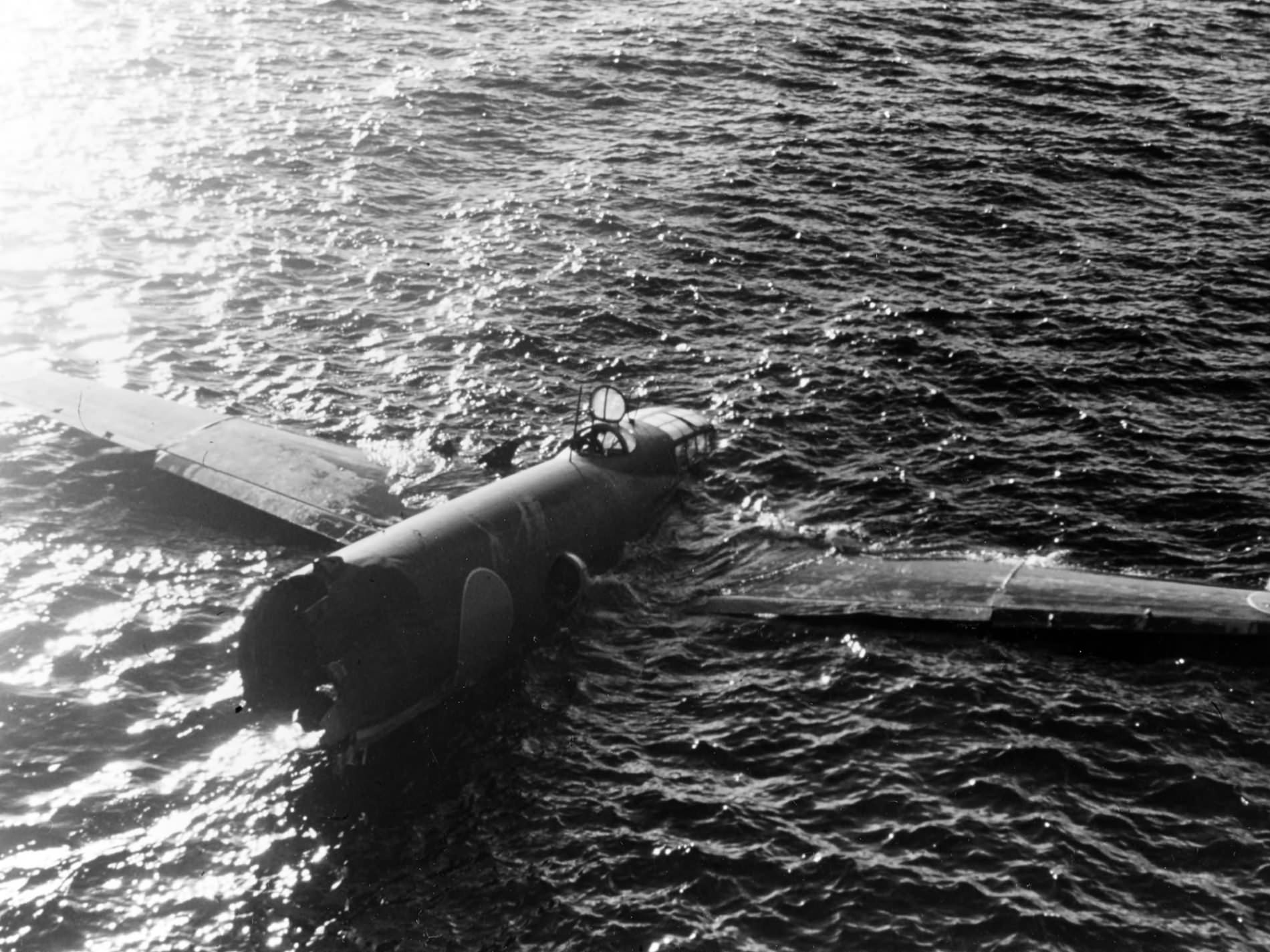 Crashed Mitsubishi G4M off Tulagi Island on 8 August 1942