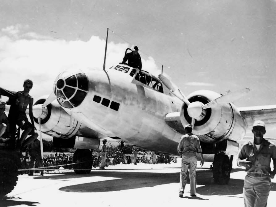 G6M painted in special surrender markings