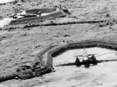 G4M Betty bombers in aircraft revetments
