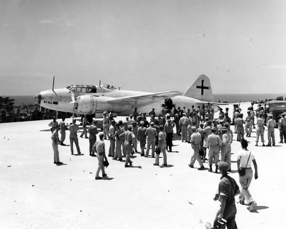 G6M on the island of Ie Shima 19 August 1945
