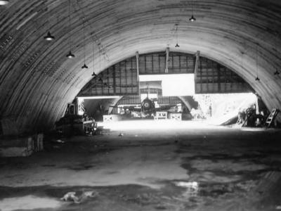 J2M Raiden Jack in hangar at Atsugi airbase Japan 1945