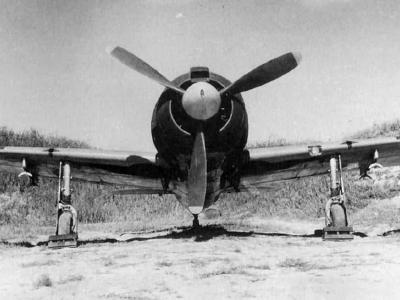 Frontal view of a Kawasaki Ki-100 I Otsu