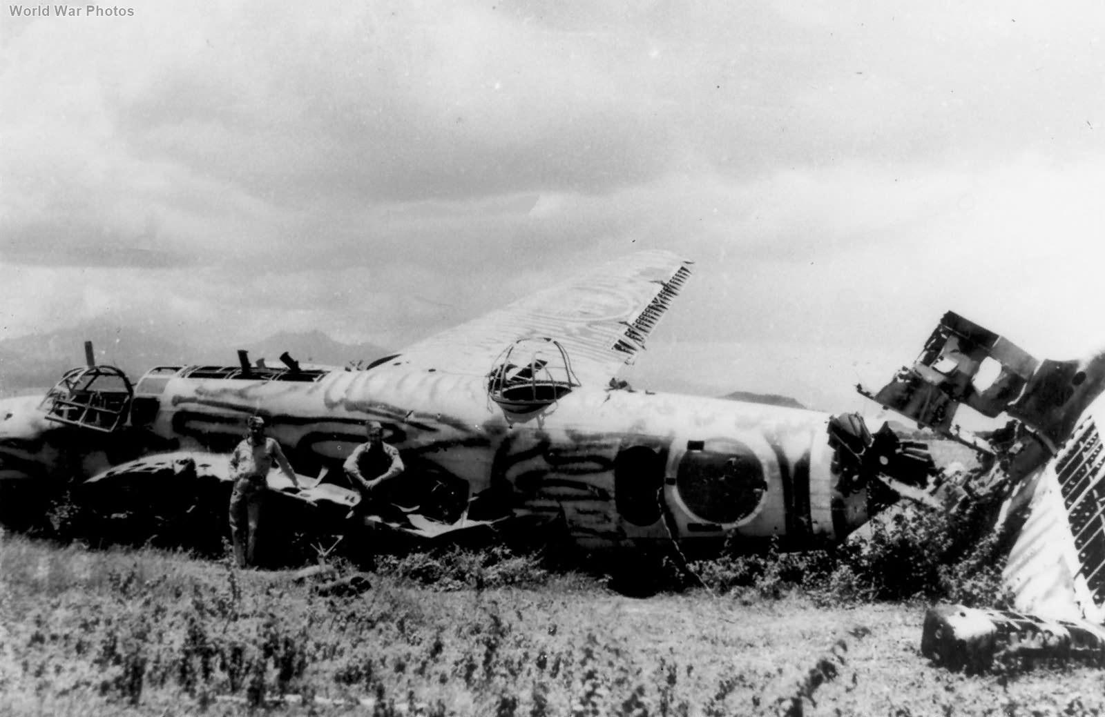 Wreckage of Ki-21-II Philippines in the spring of 1945