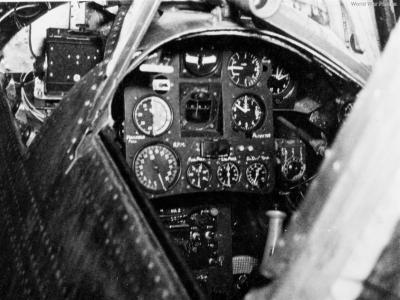 Captured Ki-43 Hayabusa cockpit 1944 1