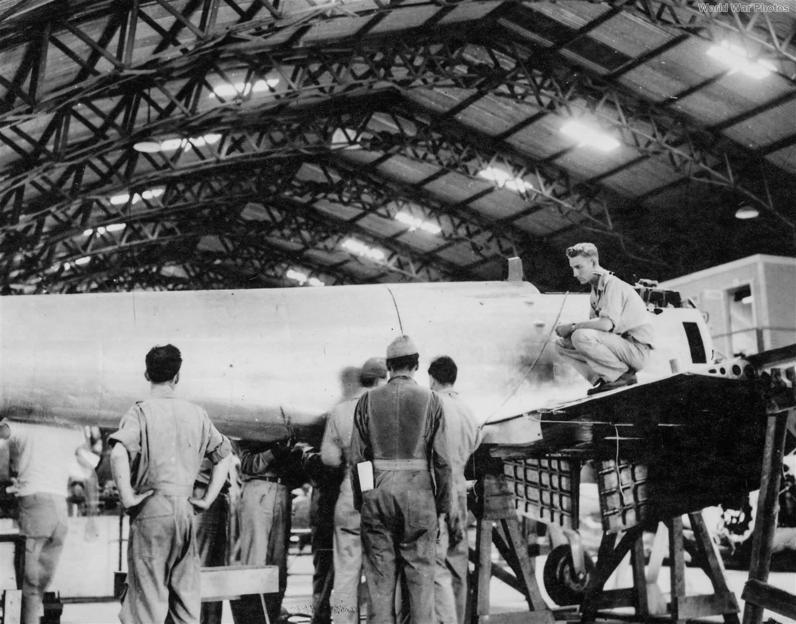 Captured Ki-43 Hayabusa restoration at Eagle Farm 3