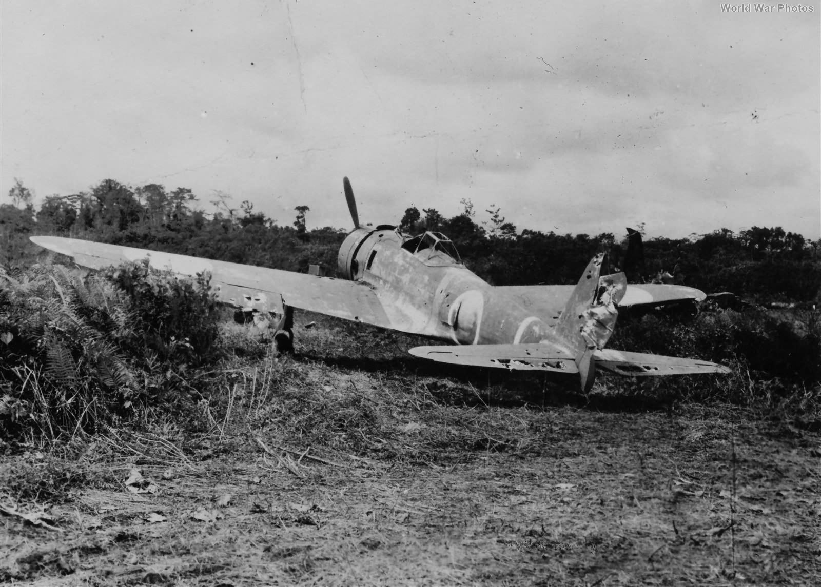 Captured Ki-43-I of the 11 Sentai at Lae, New Guinea 15 September 1943