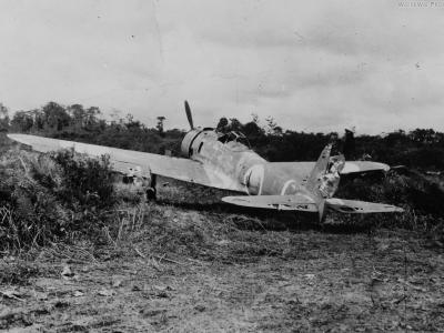 Captured Ki-43-I of the 11 Sentai at Lae, New Guinea 15 September 1943