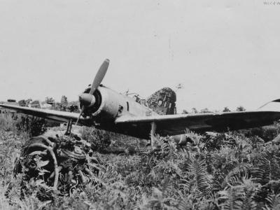 Captured Ki-43-I at Lae, New Guinea 15 September 1943