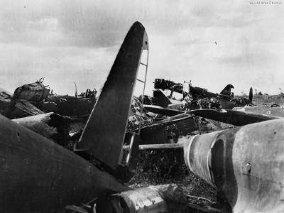 Japanese plane graveyard Ki-43 and Betty wreckage