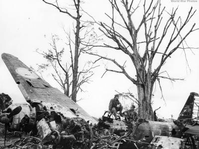 Ki-48 Wreck at Munda Field 1943 August 1943
