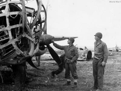 Ki-48 wreck at Yontan Airfield Okinawa 1945