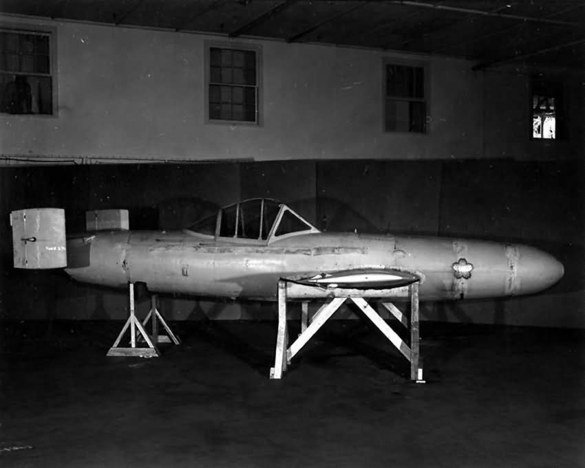 Yokosuka Ohka Baka found in Hangar Japan September 1945 right