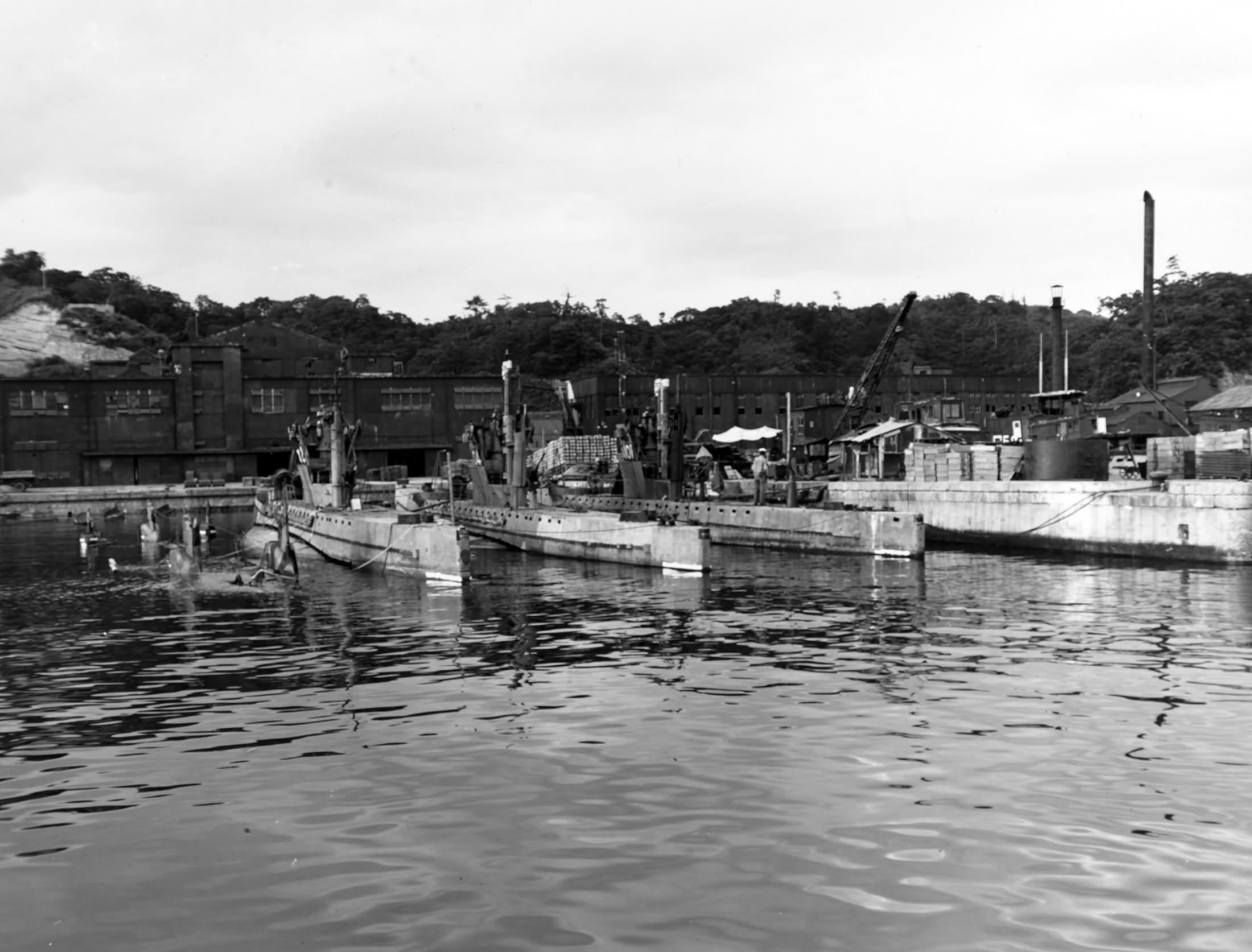 Small transport submarines Ha-102 Ha-104 and Ha-101 Yokosuka Naval Base – 7 September 1945