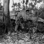 Ha Go Light Tank blown off on Saipan 1944