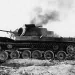 Japanese Type 97 Chi Ha 9th Tank Regiment on Fire Saipan 1944