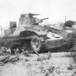 Knocked Out Japanese Tank Wreck on Beach Type 95 Ha-Go