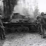 Type 95 Ha Go light tank knocked out by 32nd Infantry Division Leyte 1944