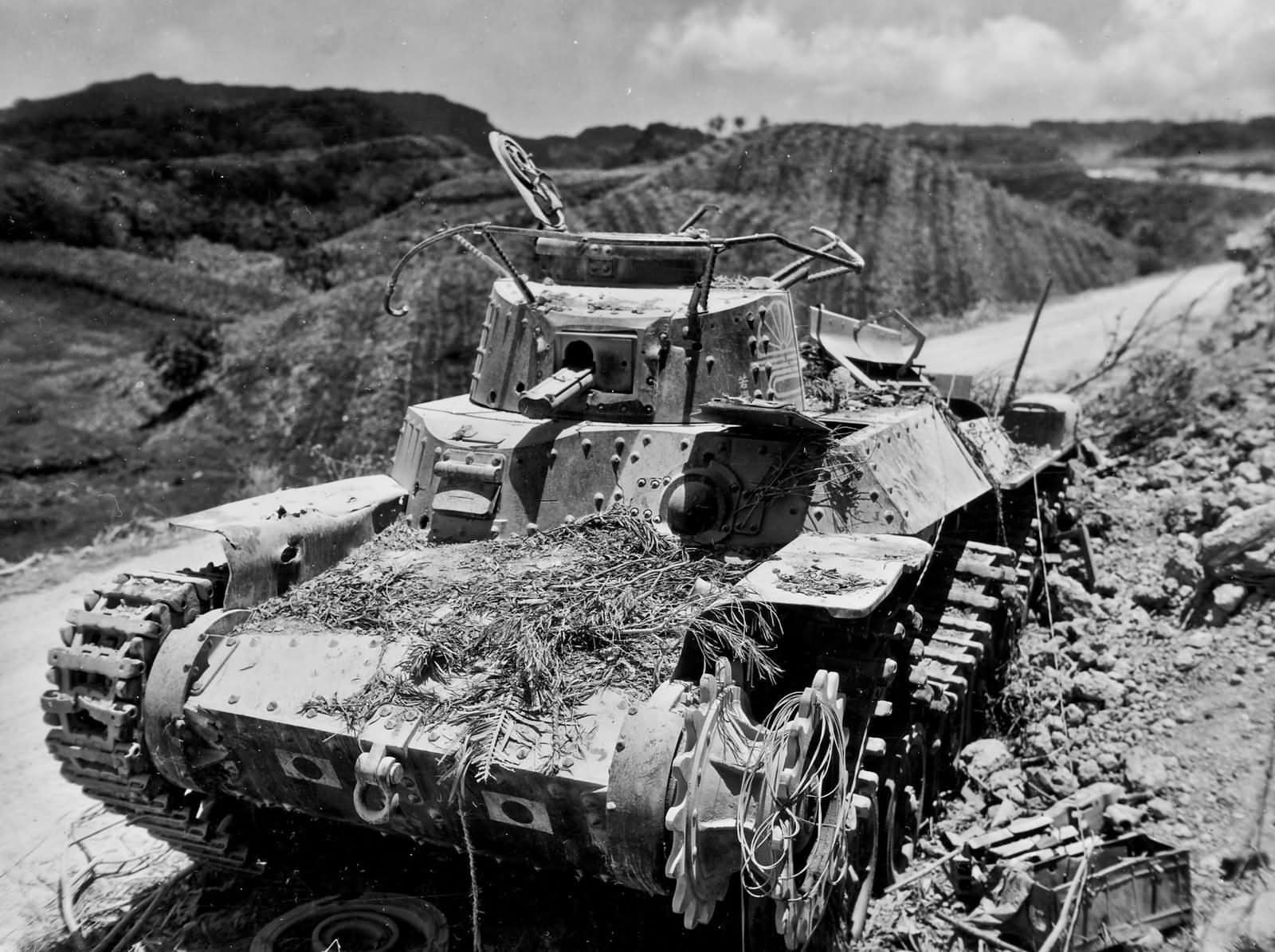 early Chi Ha Type 97 tank Saipan July 1944