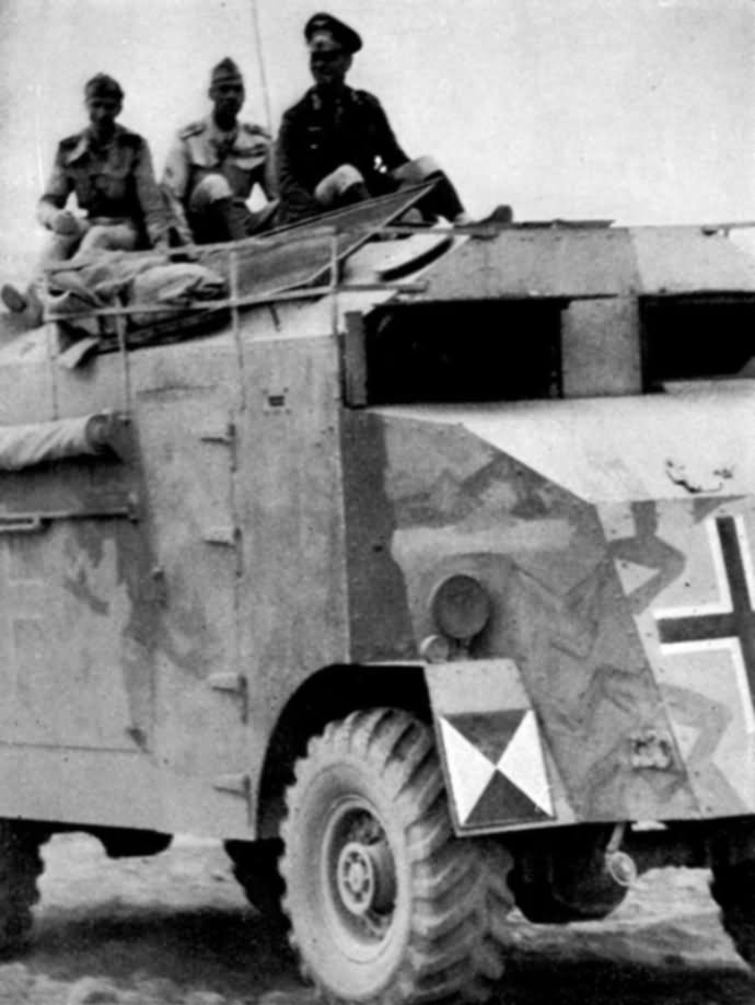 Rommel pictured seated atop an AEC ACV