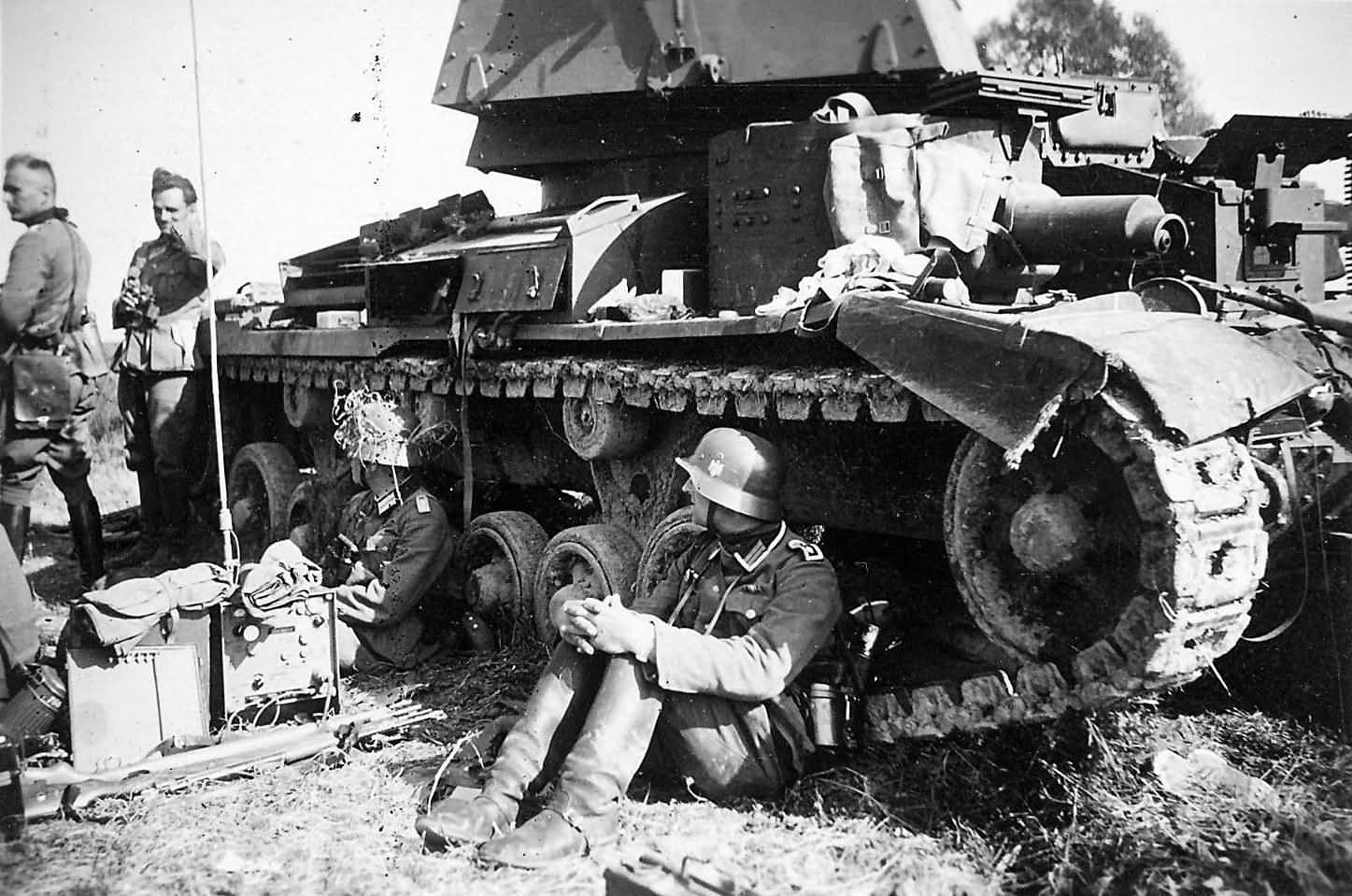 A9 tank and wehrmacht radio team