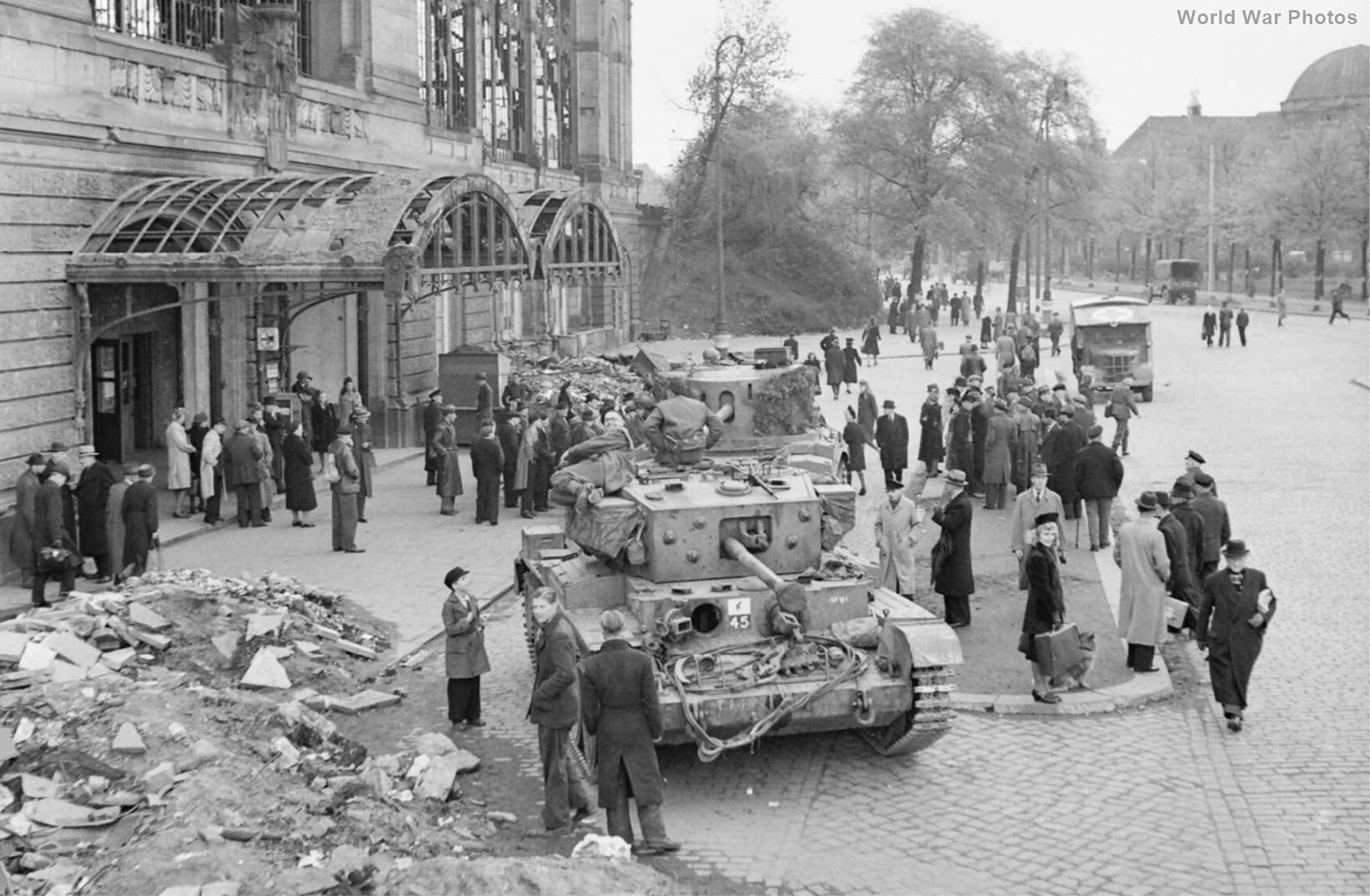 Cromwell and Challenger of the 8th Hussars 5 May 1945