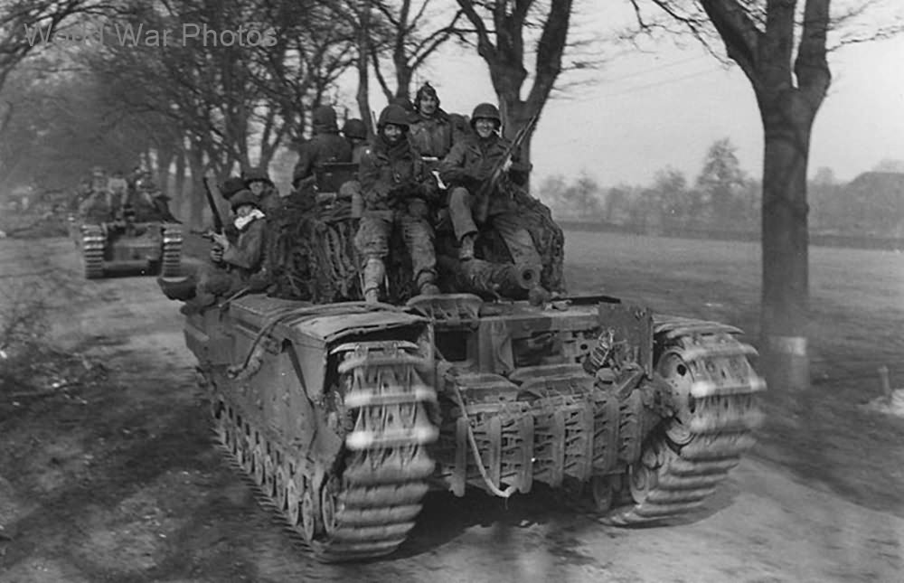 Churchills of the 11th Armoured Division 24 March 1945