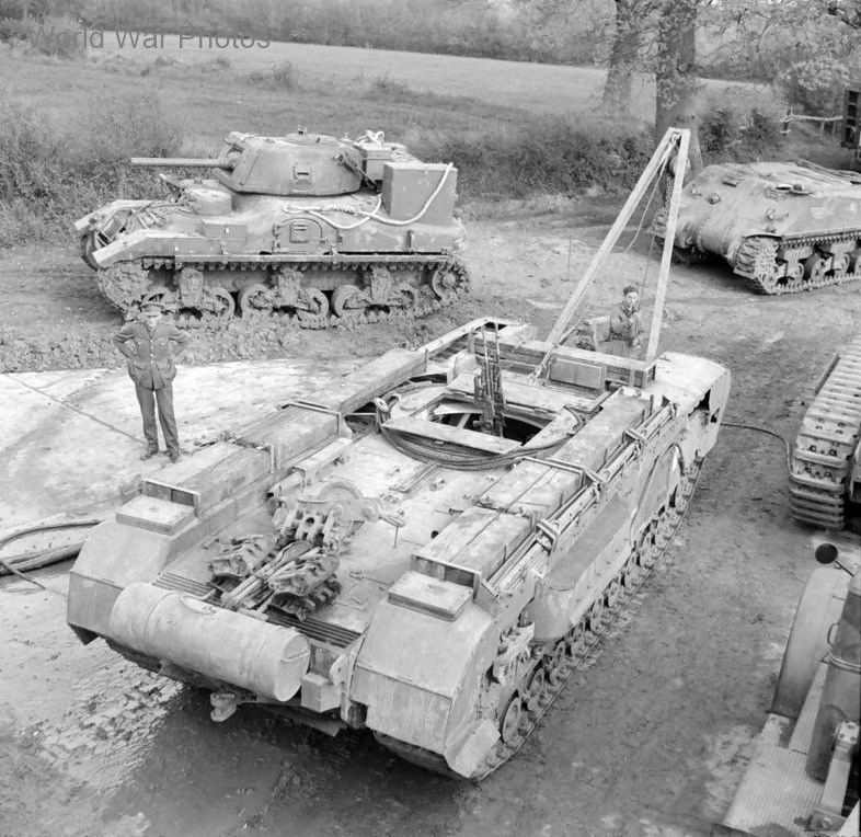 Churchill ARV and Ram tank at Aborfield, 23 April 1943