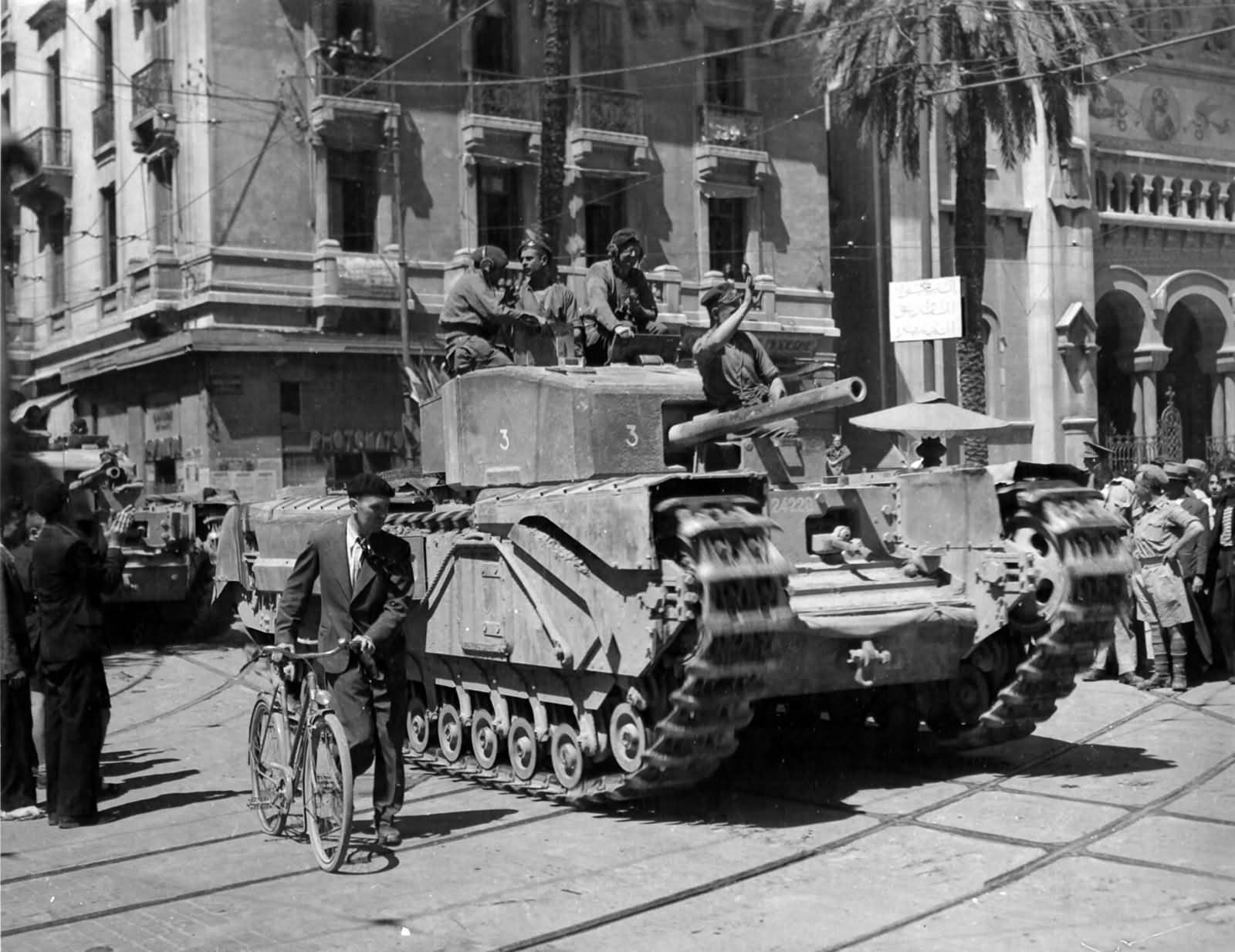 Churchill Mk III Victory Parade In Tunis, Tunisia, 12 05 1943