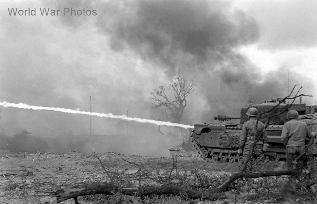 Churchill Mk VII Crocodile in action 1944