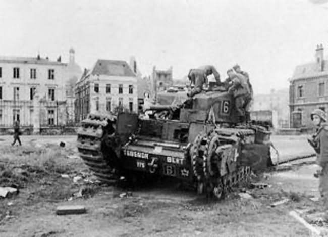 Destroyed Churchill BERT tank in Dieppe 1942