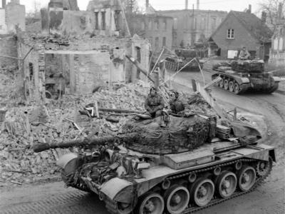 Comet tanks of 11th Armoured Division Germany 30 March 1945