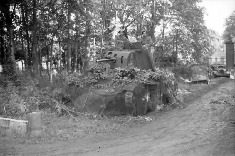 camouflaged A10 Cruiser tank Mk II of the 2nd Armoured Brigade at Foucaucourt May 1940