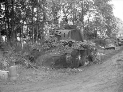 camouflaged A10 Cruiser tank Mk II of the 2nd Armoured Brigade at Foucaucourt May 1940