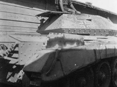 Captured Crusader I of Afrika Korps 21 Panzer Division