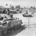 Crusaders Mk II of 1st Armoured Division enter El Hamma ’43
