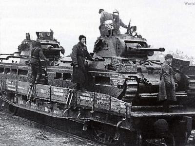 Matildas on the way to frontline South-Western Front April 1942